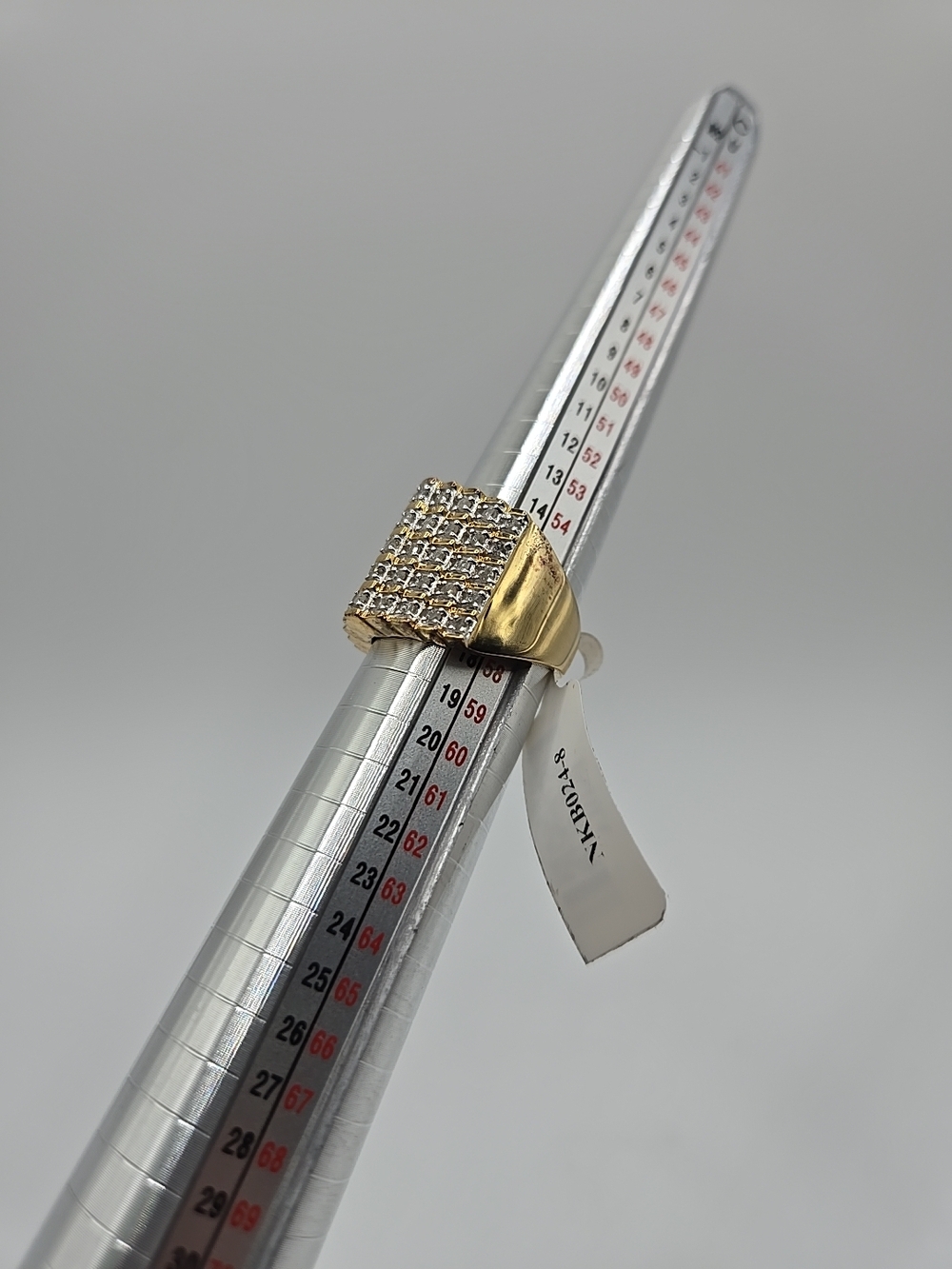 Gold Square Pave Statement Ring for Women